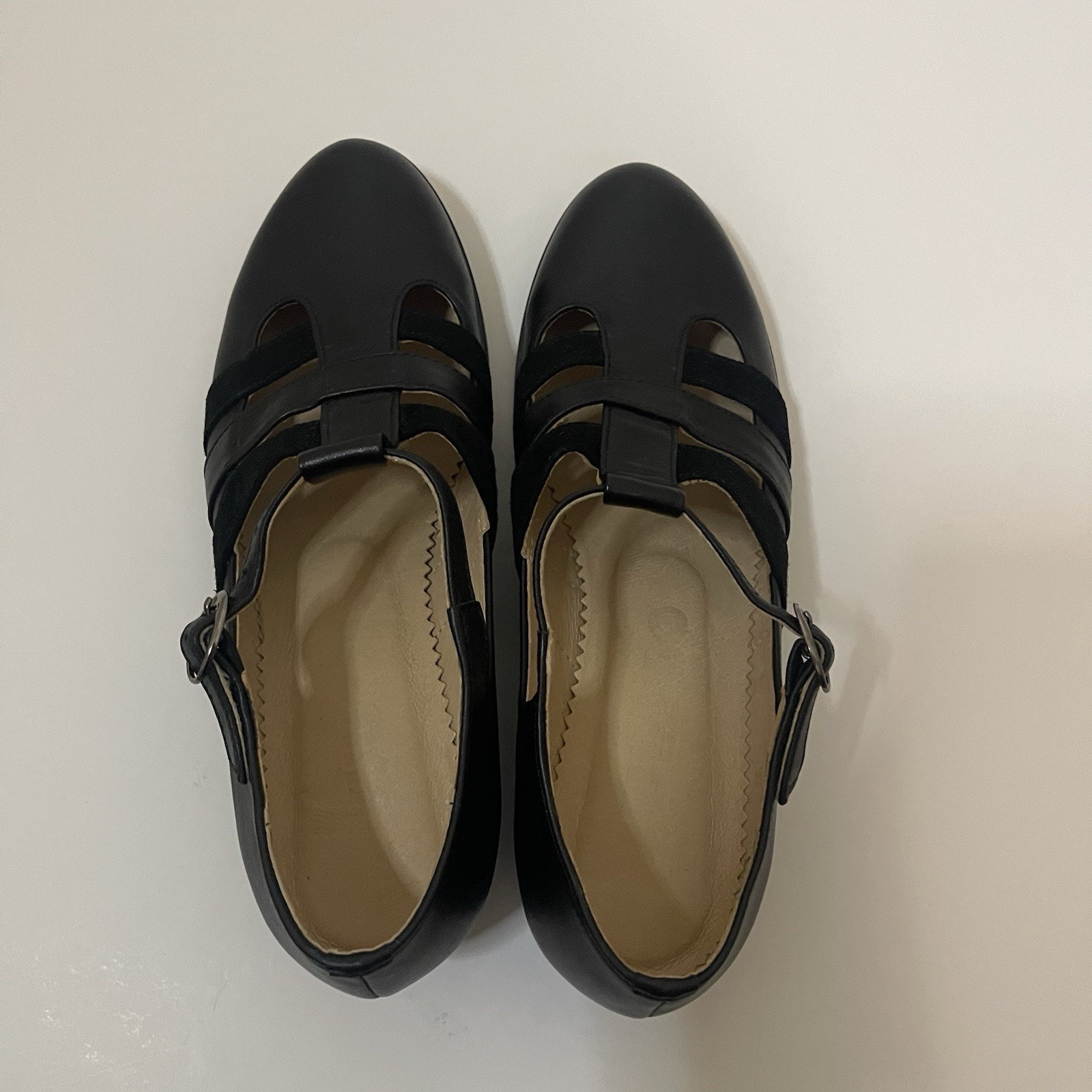 Nwob Julia Bo Handcrafted Black Leather Mary Jane Comfort Shoes Size Eu 40 — image 2 of 6